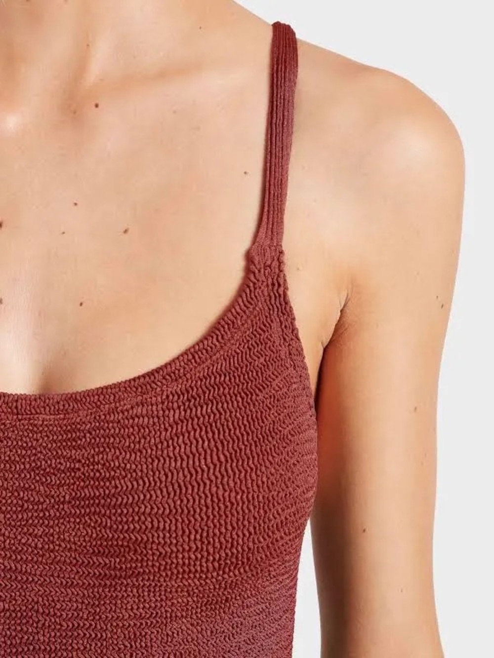 Hunza G Bette metallic rose One-Piece Swimsuit NWT - Picture 8 of 13